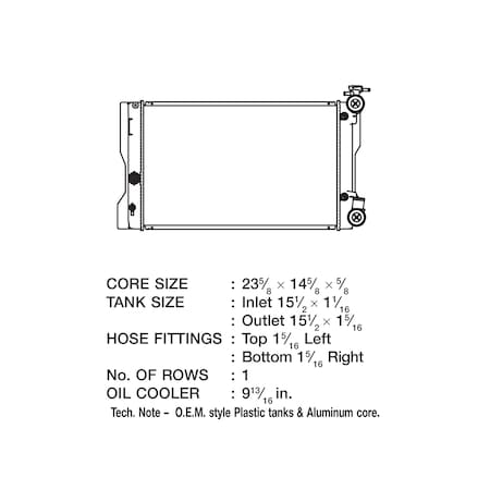 Csf Radiators 11-09 PONTIAC VIBE 3445
